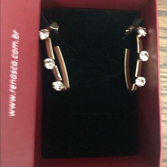 Swarovski AuthenticCrystalsRoseGoldPlated earrings   - Picture 4 of 11